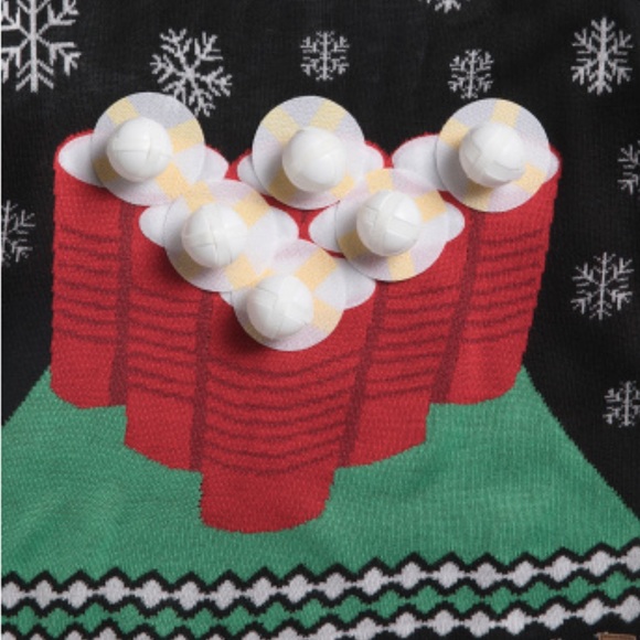 TIPSY ELVES
Long Sleeve Cheer Pong Game Sweater - Picture 5 of 10